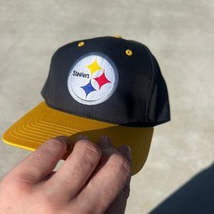 Vintage 90s Pittsburgh Steelers Logo Snap Back Hat